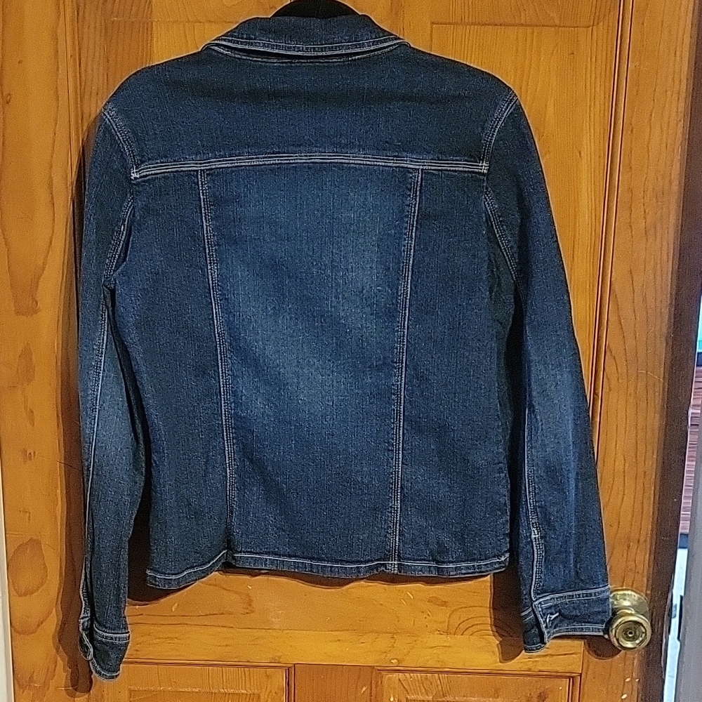 Chadwicks Blue Jean Jacket with Floral Embroidery - Picture 3 of 7
